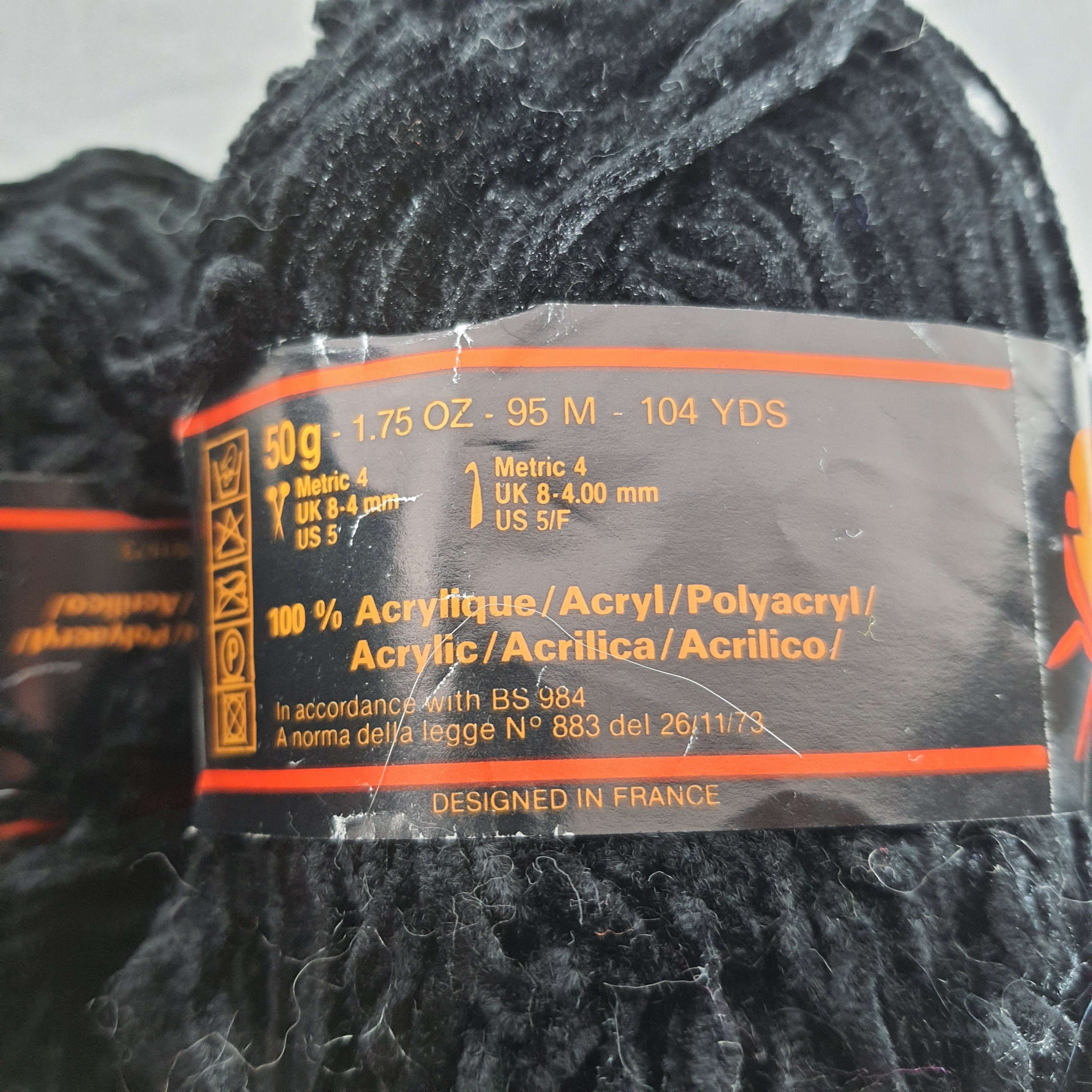 Lot de pelotes de laine noire - Galaxia - 210g - Photo 3