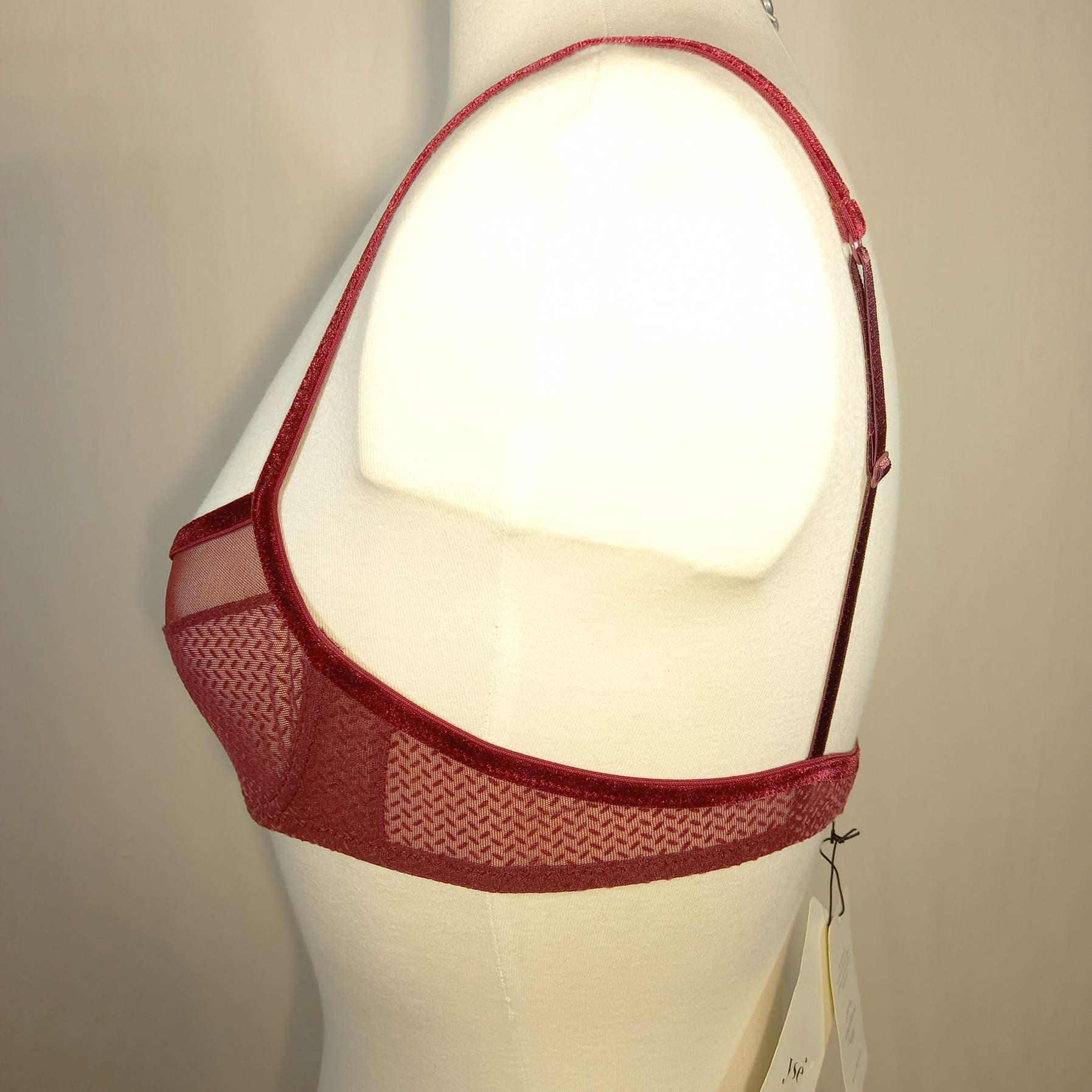 Soutien gorge à armature bordeaux - YSE - 90A  - Photo 1
