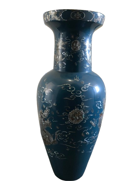 Vase bleu moderne Phan Van Rong - Photo 4