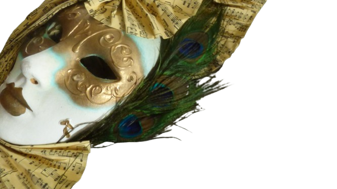 Masque de venise décoratif arlequin - Photo 2
