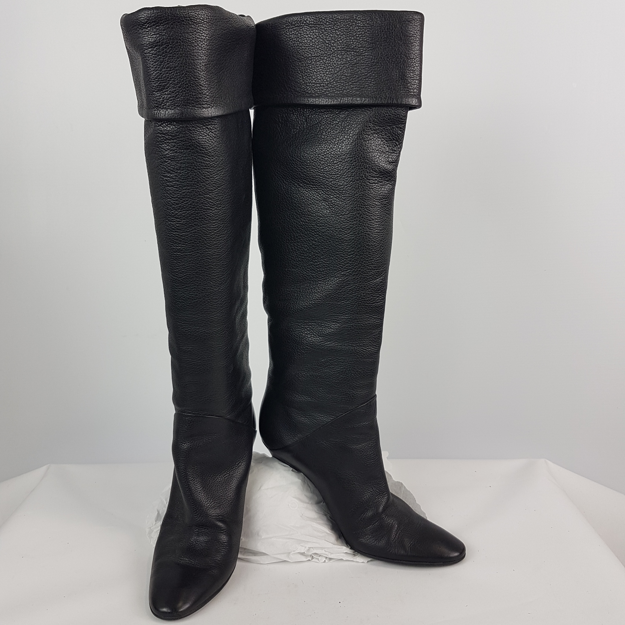Voir photo 3 de Bottes en Cuir - Giuseppe Zanotti - 36 Bottes en Cuir - Giuseppe Zanotti - 36 Bon état - Vue 3 -