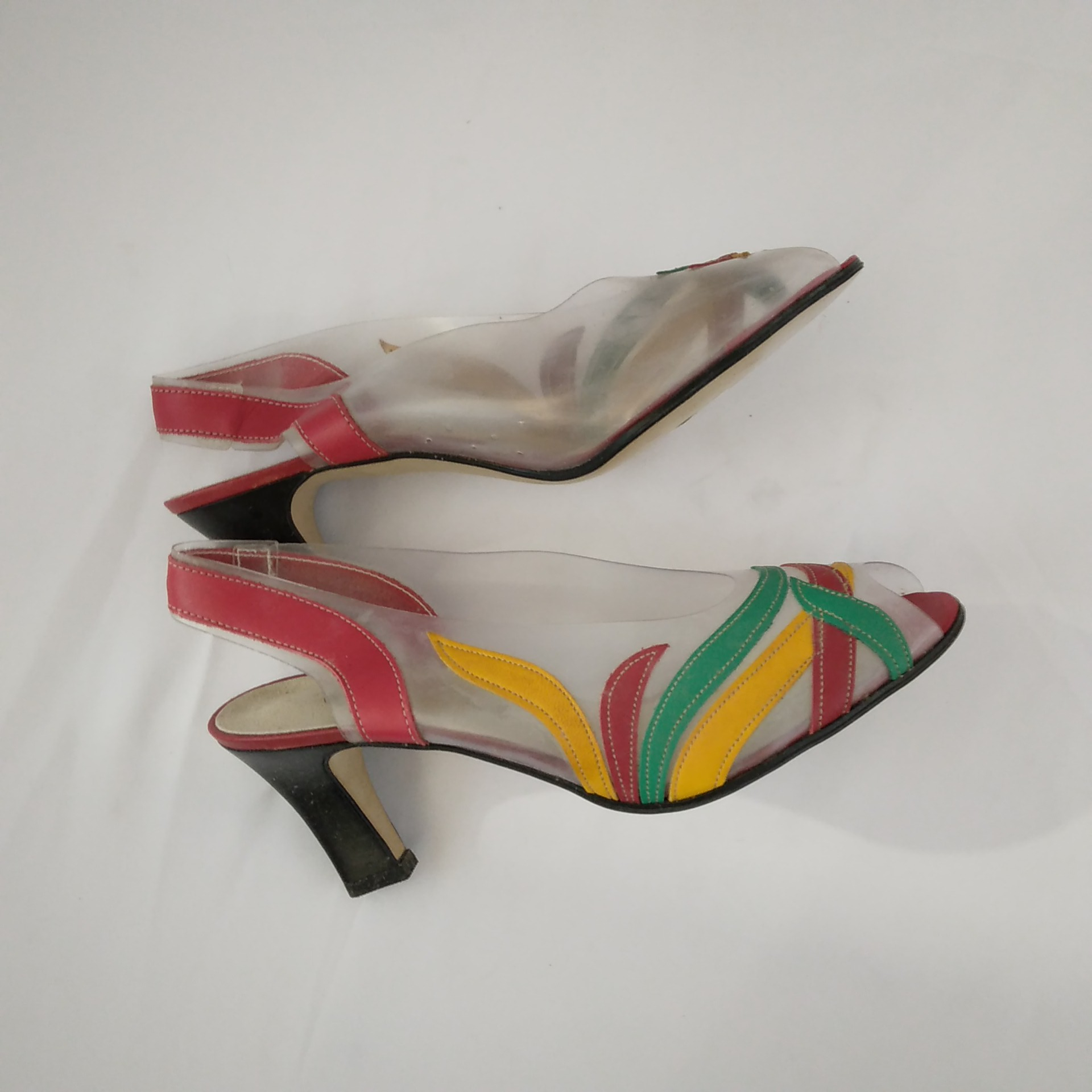 Voir photo 6 de Chaussures à talon multicolores, Rifle, Christian chaussures - 37 1/2 Chaussures à talon multicolores, Rifle, Christian chaussures - 37 1/2 Très bon état - Vue 6 -