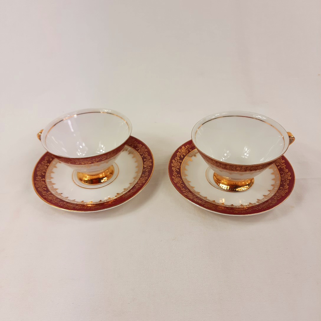 Lot De 2 Tasses émaillées Made In Columbia - Blanches, Anses Inox - Pour Camping