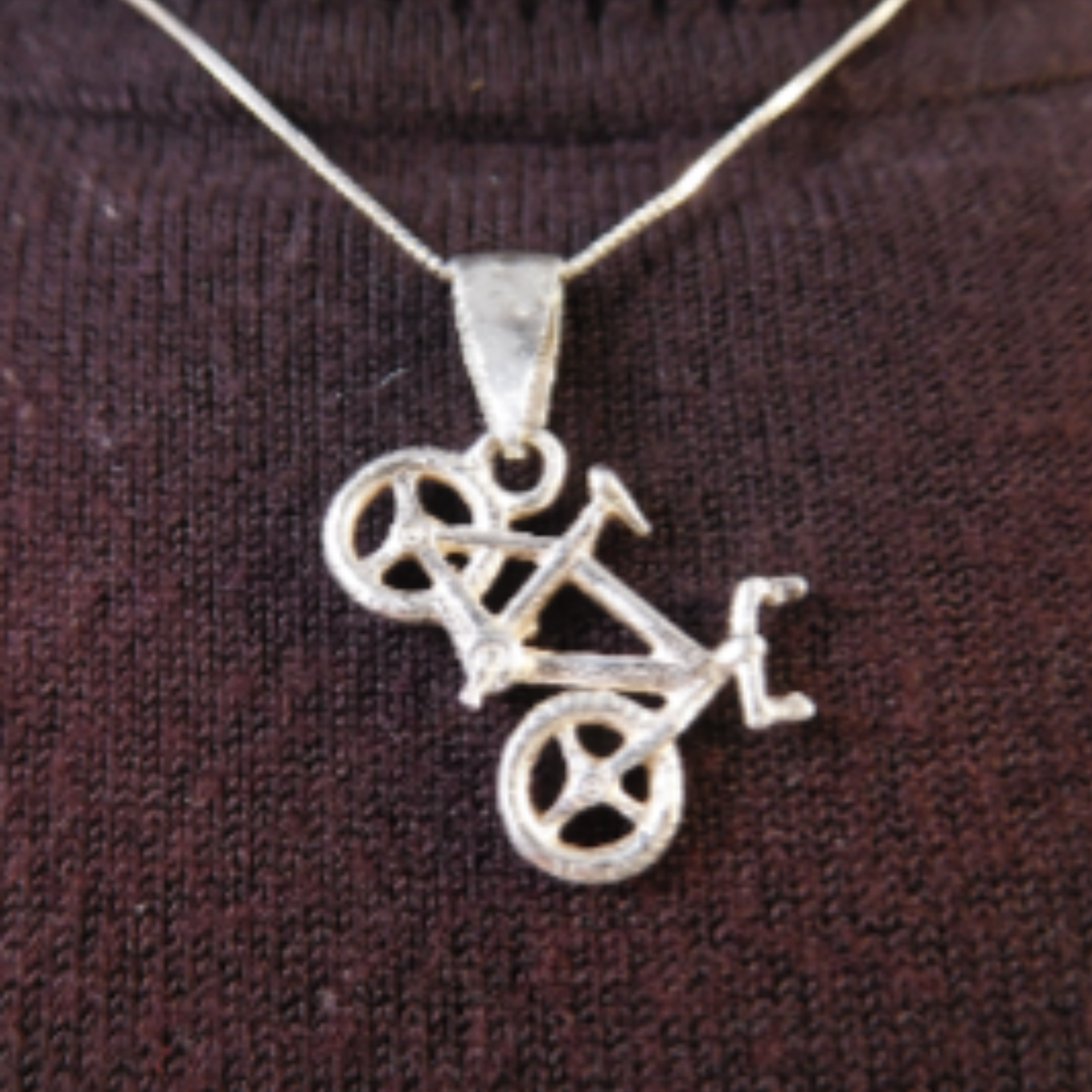 Ensemble Chane et Pendentif Vlo en Argent - agatha pour la chane - le pendentif porte un poinon illisible - Modalova