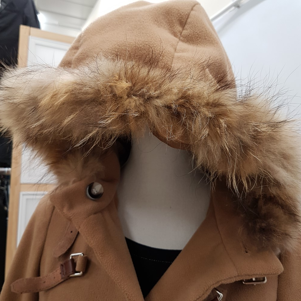 Voir photo 5 de Manteau marron avec capuche en fausse fourrure - IT HIPPIE - Taille S Manteau marron avec capuche en fausse fourrure - IT HIPPIE - Taille S - Vue 5 -