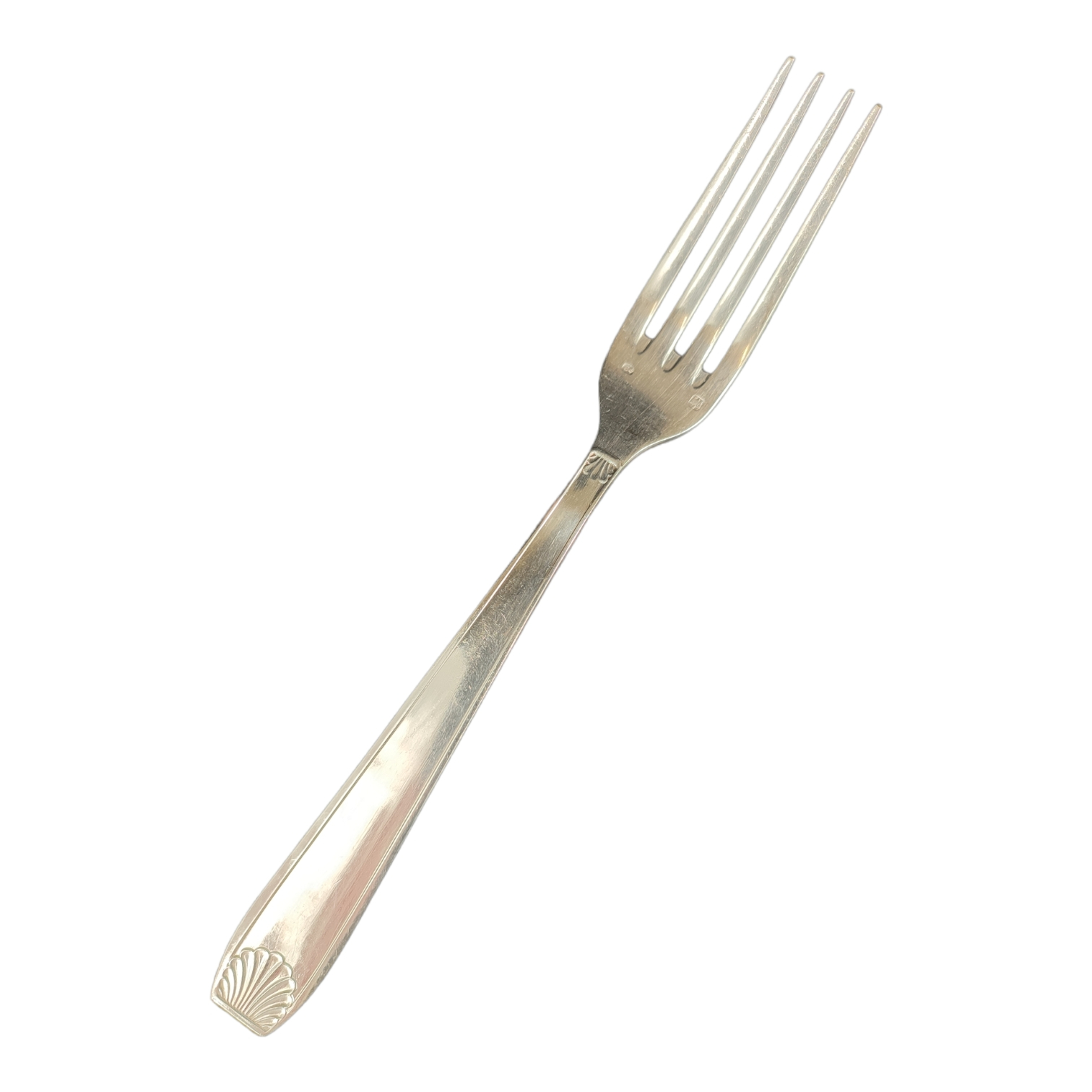 Ménagère plaqué argent 48 pièces - poinçon orfèvre PEMAJ - décor coquilles - Bon état - Photo 4