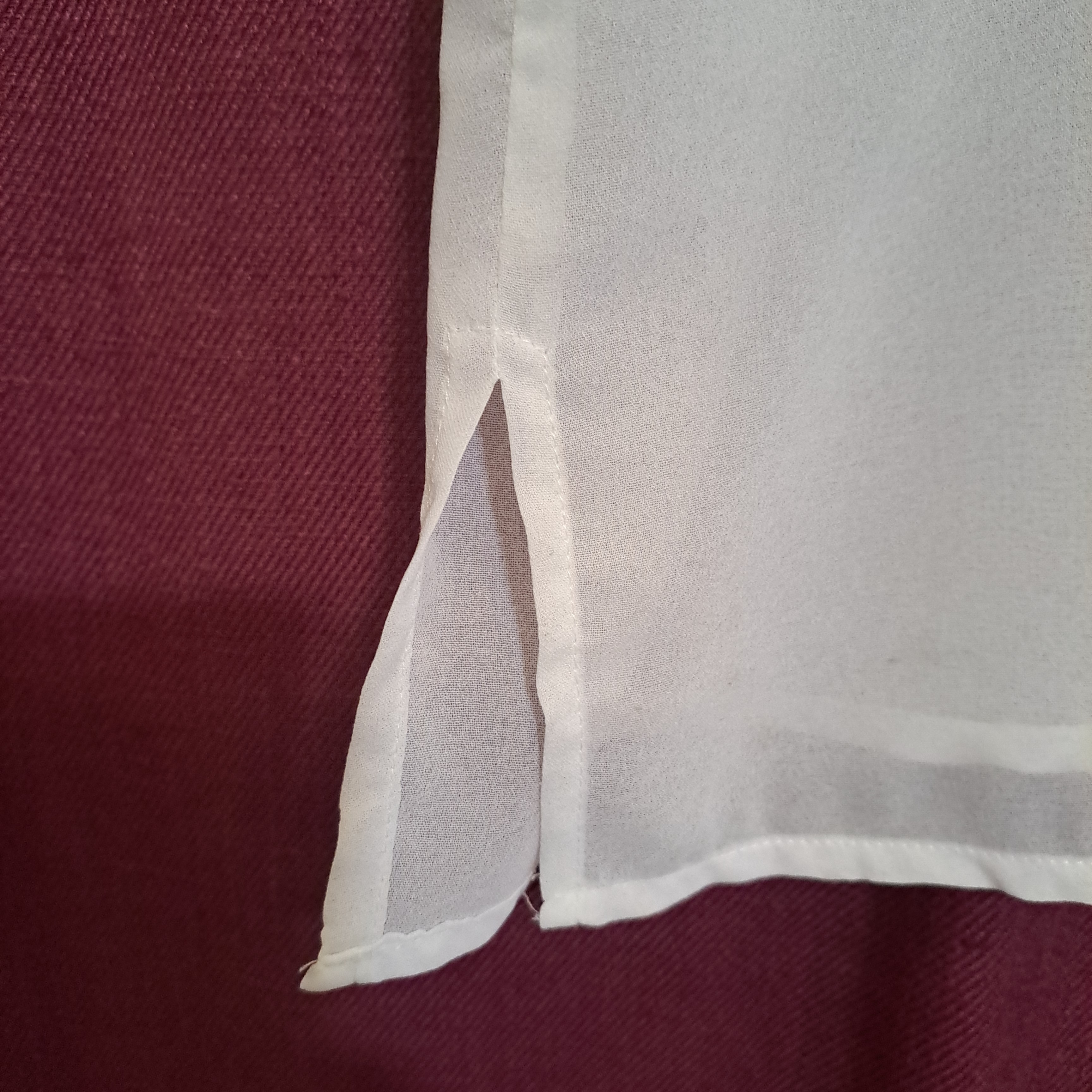 CHEMISIER Blanc Transparent - Taille 48 - Photo 3