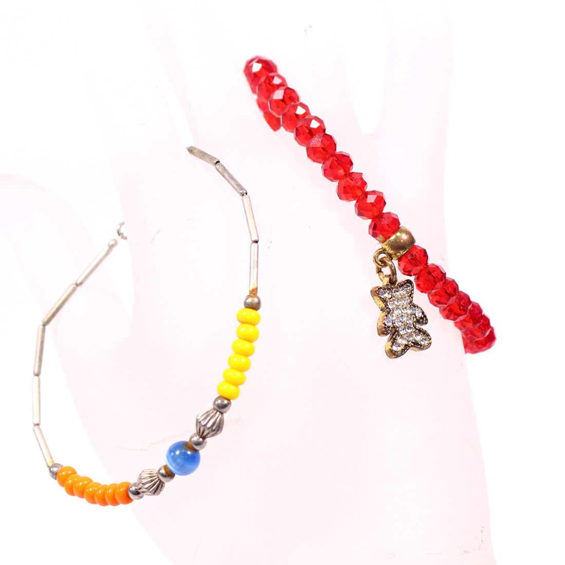 Voir photo 4 de Collier multicolore et bracelets Collier multicolore et bracelets Bon état - Vue 4 -
