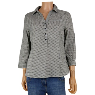 Blouse grise imprimée - femme - Cache Cache - taille 42 - Photo 1