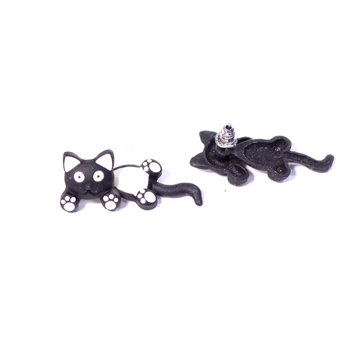 2 sautoirs chat et boucles d'oreille Bon état - Vue 4 - 