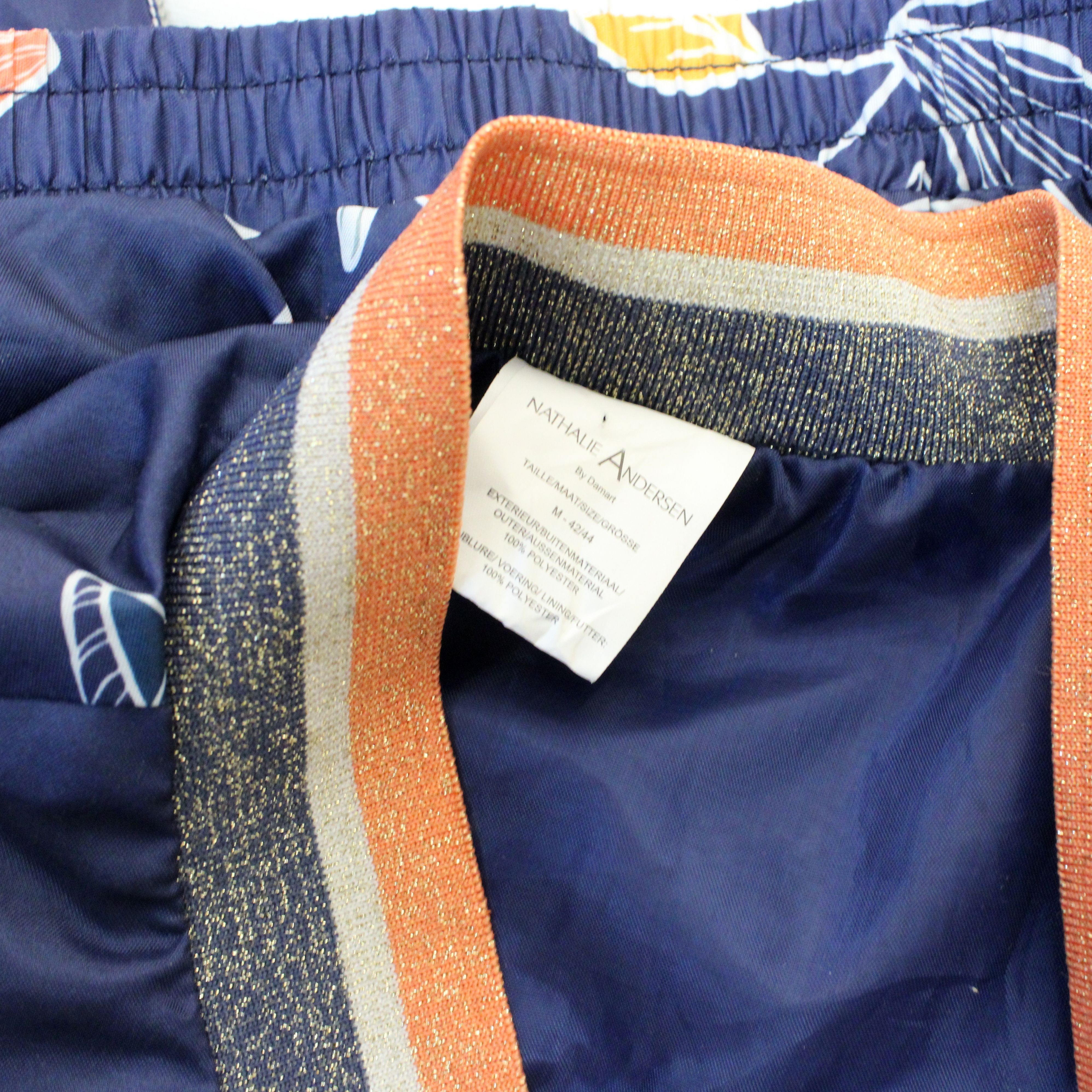 Veste Femme Bleue & Fleurie Orange NATHALIE ANDERSON Taille M - Photo 3