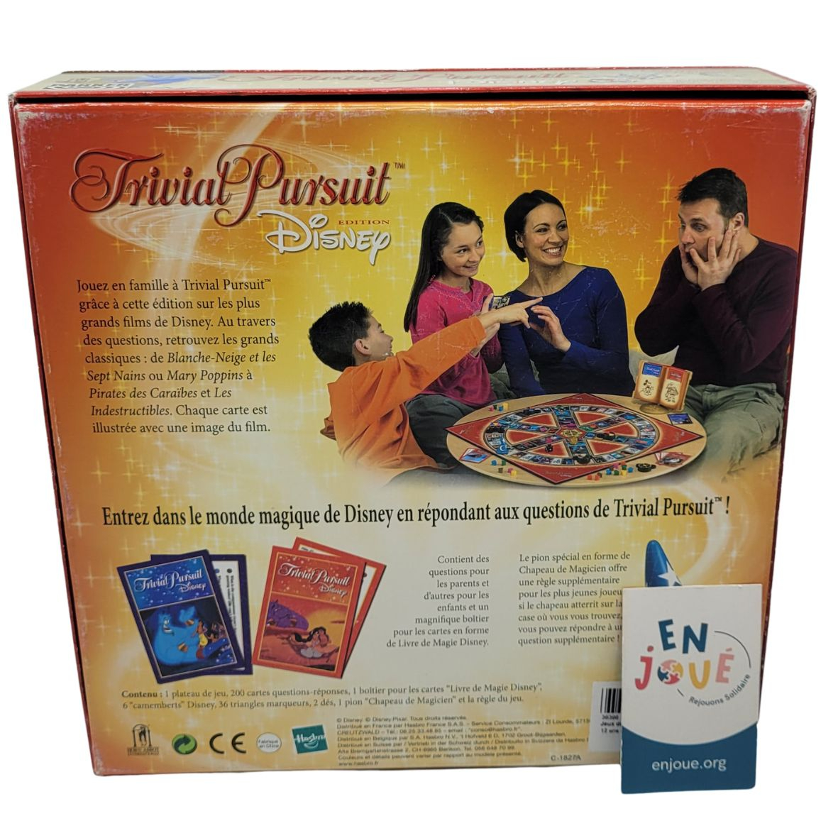 Jeu de société Trivial Pursuit Édition Disney 2005 rouge - Dès 8 ans. Bon état - Vue 3 - 