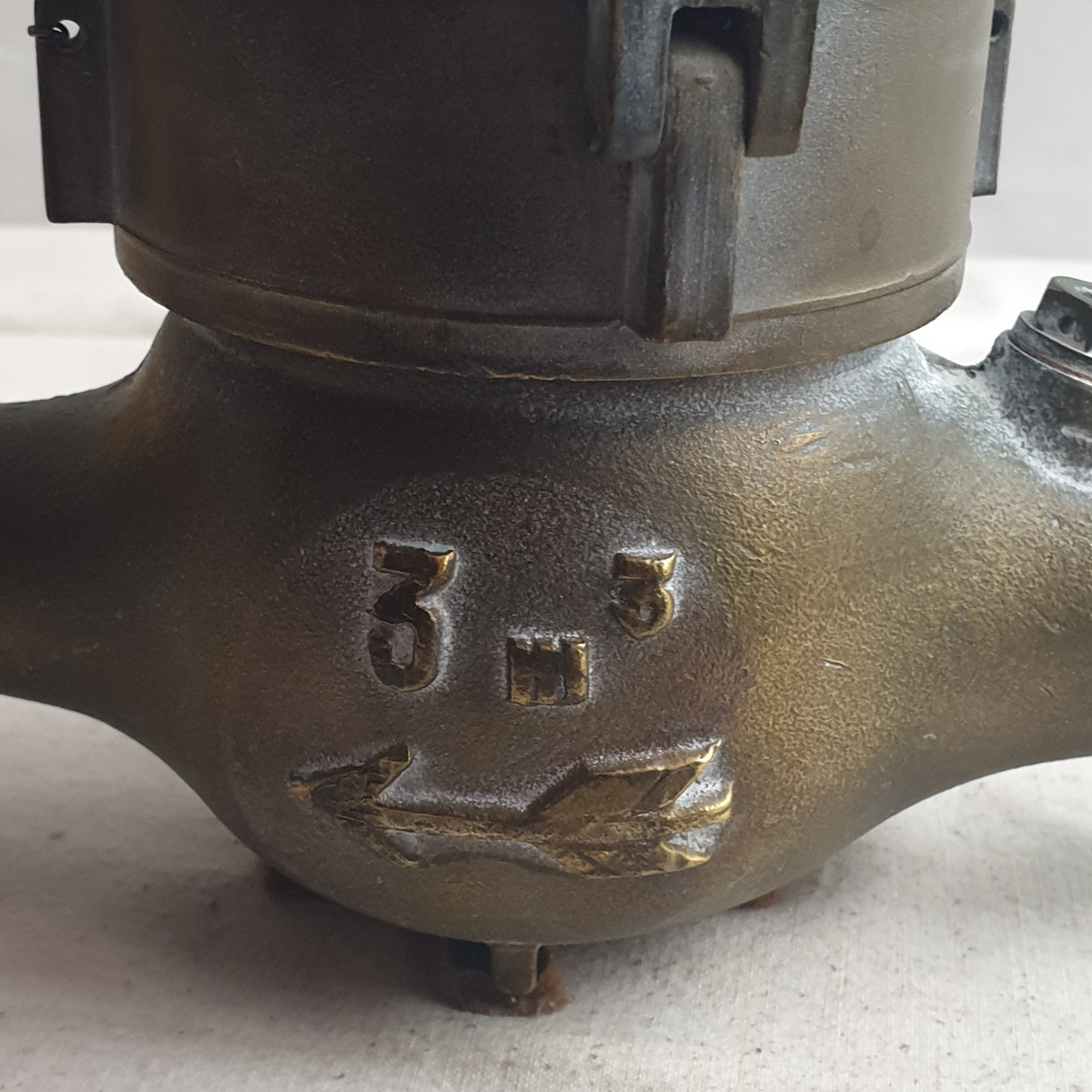 Ancien compteur d'eau en laiton massif Vincent frères Haguenau - Bon état - Photo 4