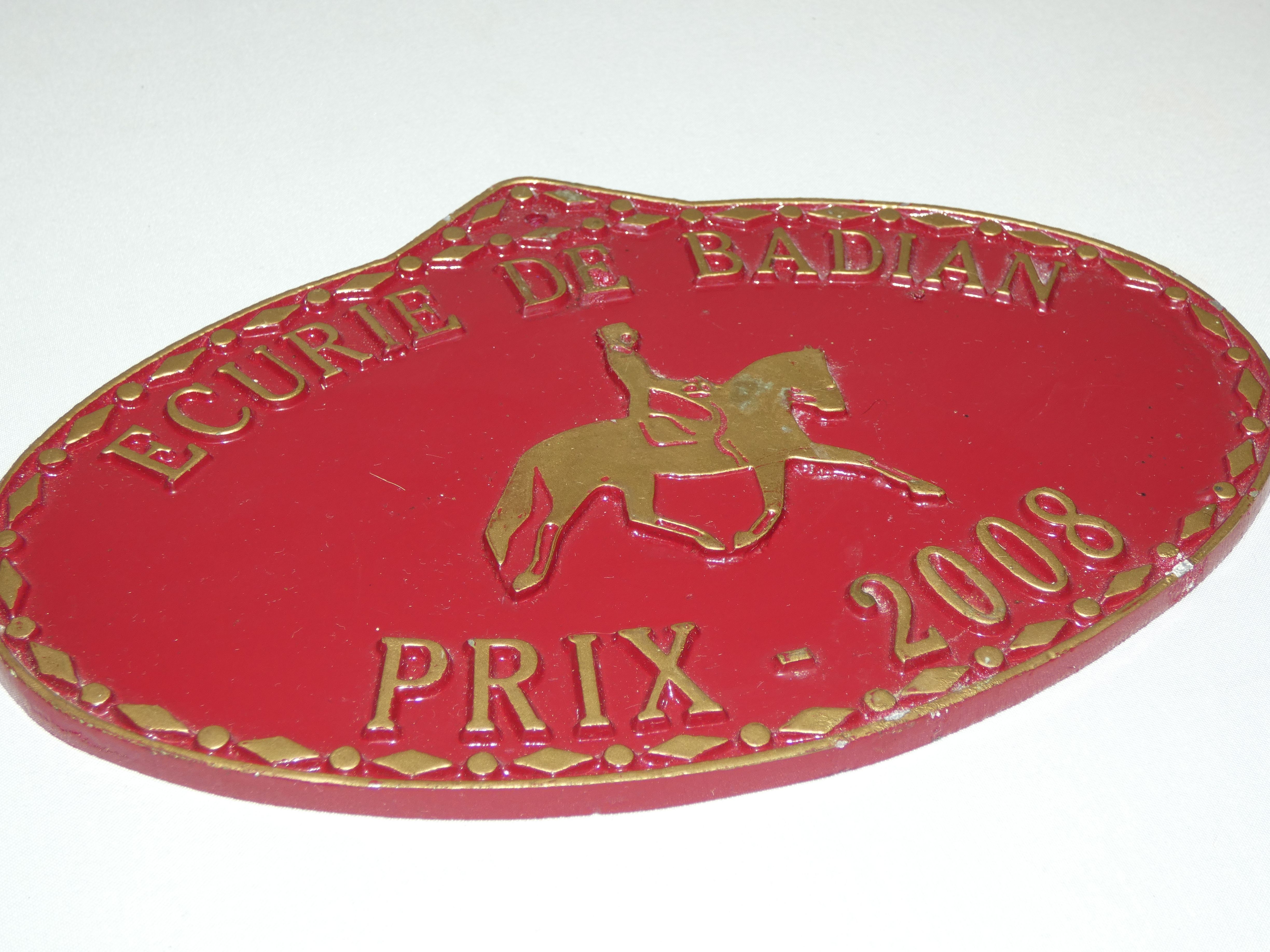 Plaque Concours Ecurie de Badian Prix 2008 - Photo 1