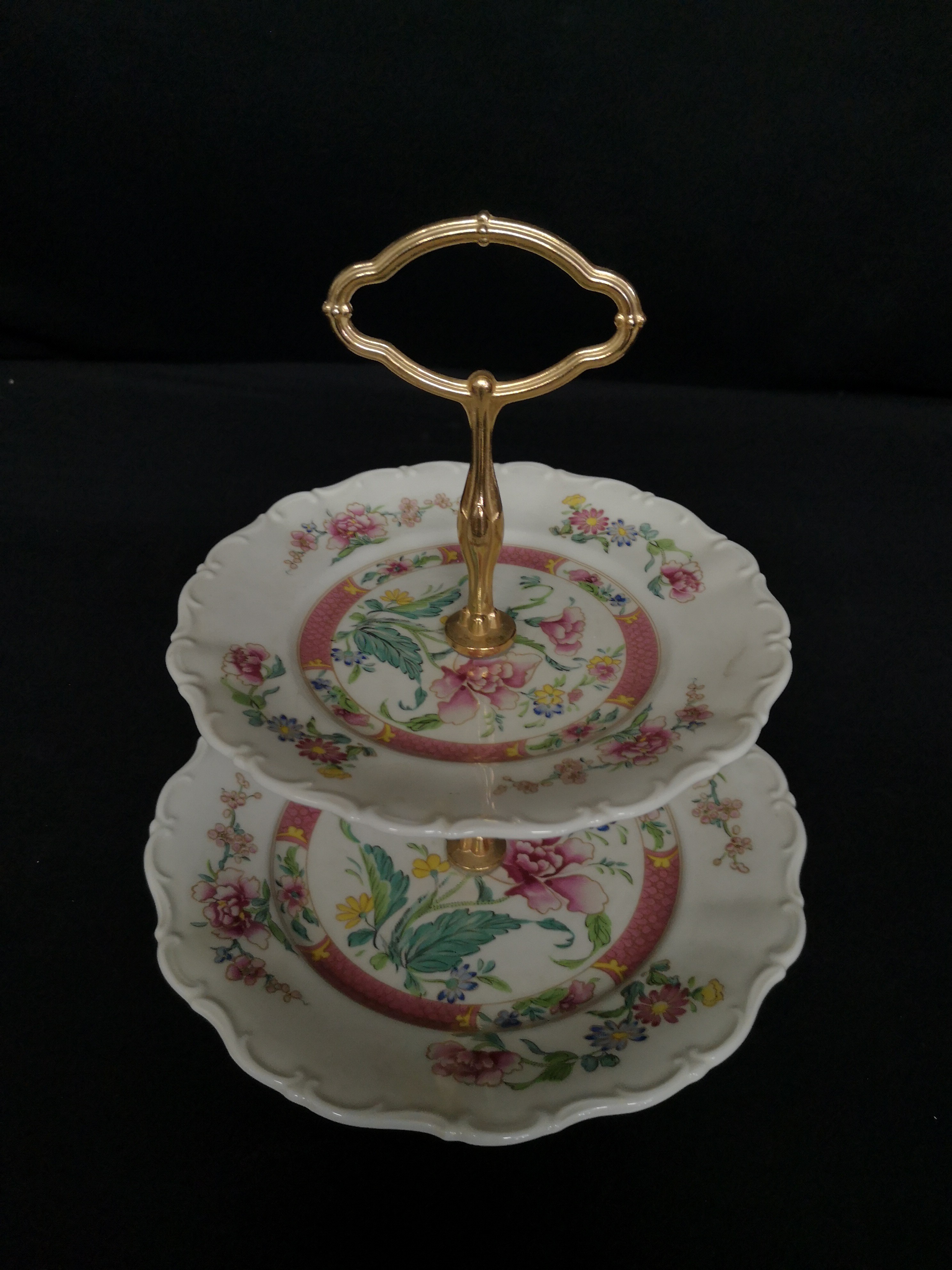 Présentoir à gateaux vintage en porcelaine - Photo 3