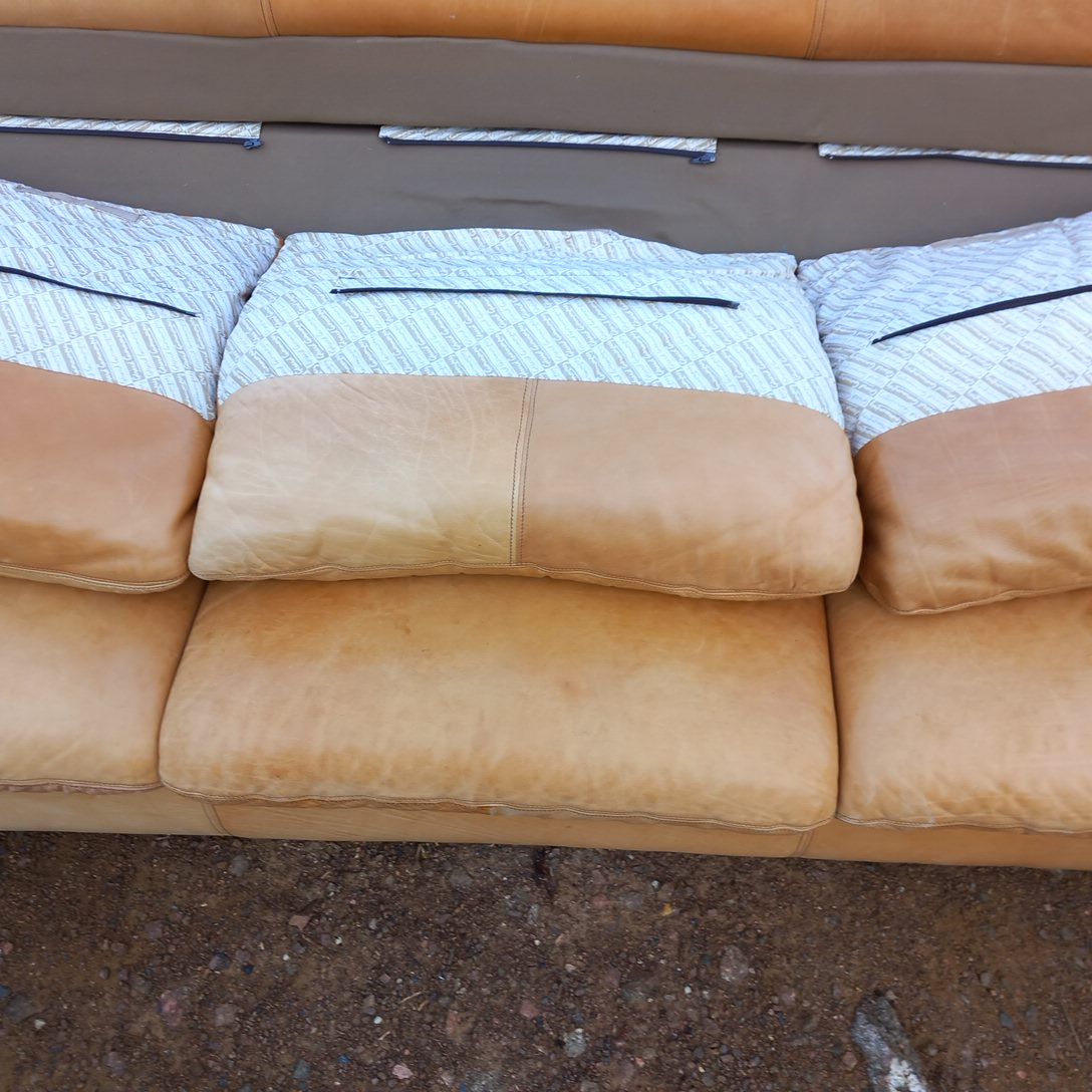 Canapé 3 Places en Cuir Design Gérard Guermonprez - État correct - Photo 16