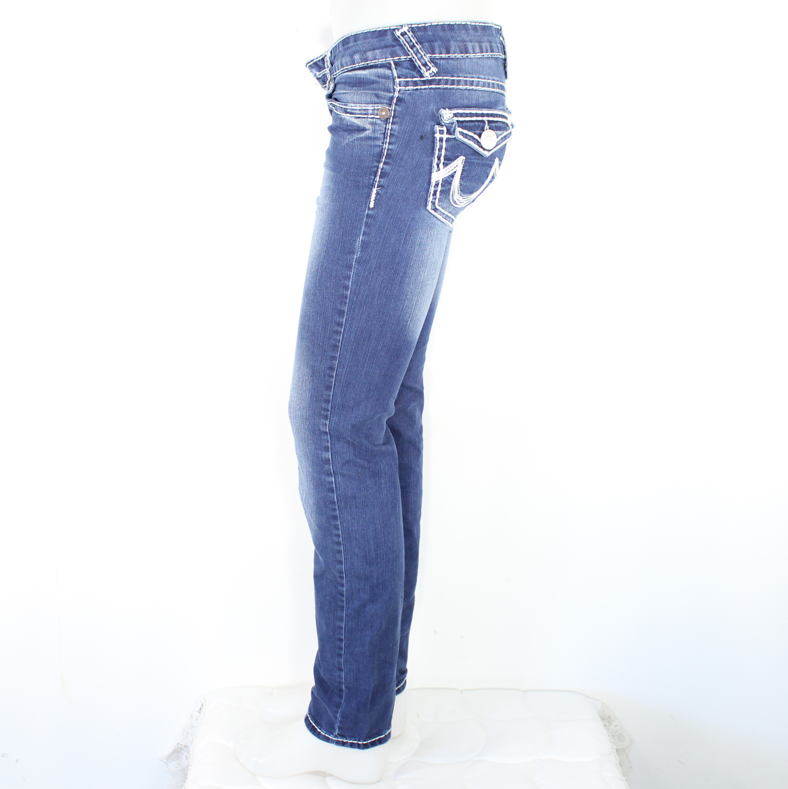 Voir photo 3 de Jean's Femme Bleu TRUE RELIGION Taille Estimée 36 Jean's Femme Bleu TRUE RELIGION Taille Estimée 36 - Vue 3 -