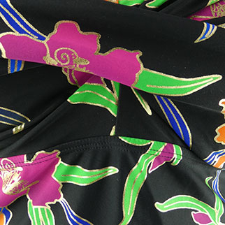 Maillot de bain 1 pièce noir imprimé floral multicolore - Femme - Tissaia - 52 - Photo 2