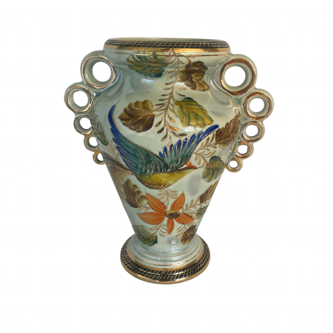 Vase porcelaine de Quaregnon - H. Bequet - Bon état sur Label Emmaüs