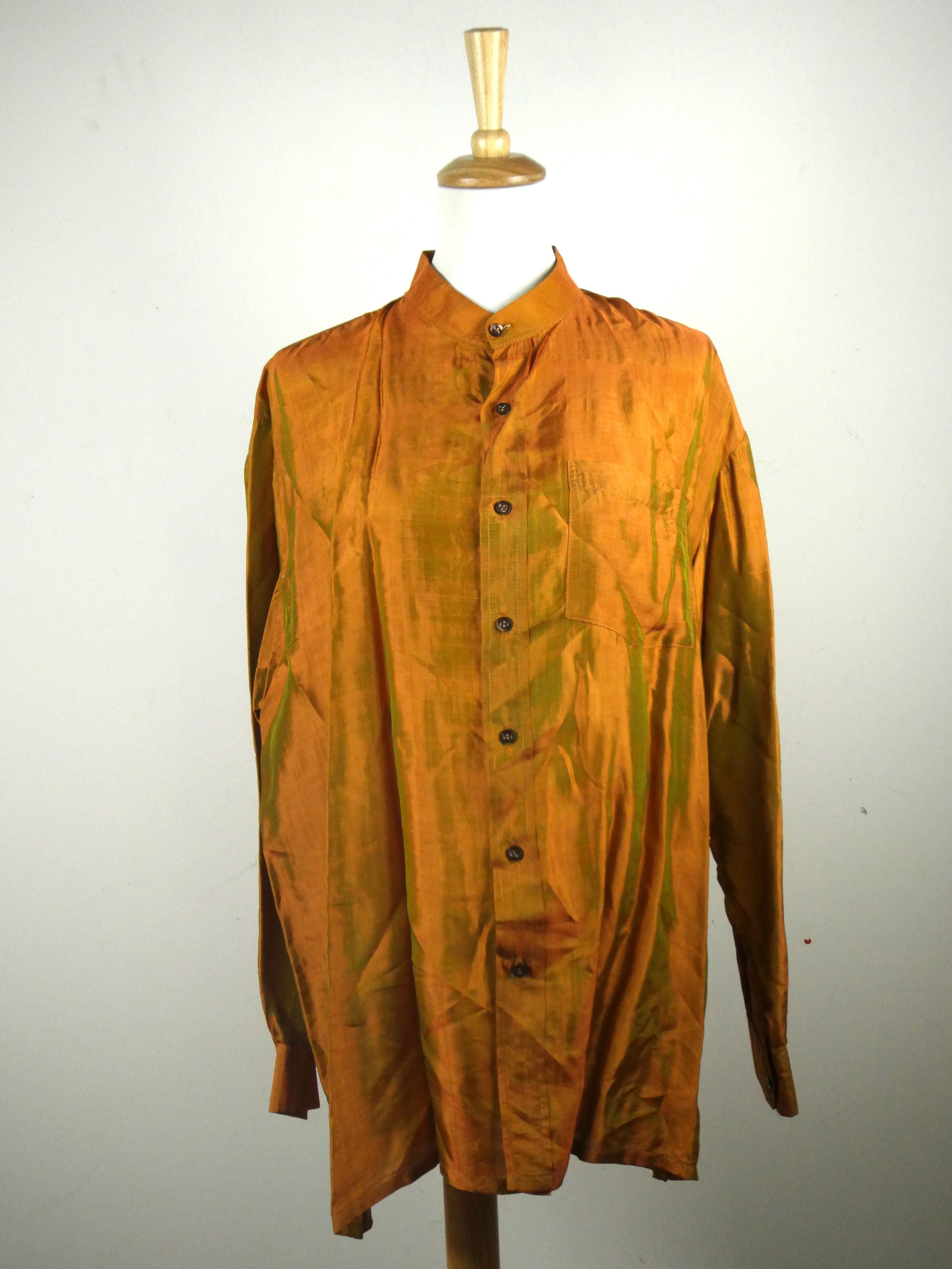 Sytan chemise manches longues encolure mao effet irisé - Taille XL - Photo 1