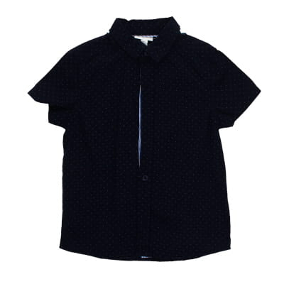 Chemise bleue foncée à pois - Garçon - Vertbaudet- Taille 3ans - Photo 0