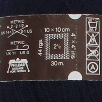 Lot de 3 pelotes de laine bleu foncé - Phildar - 50 g par pelote - Photo 3