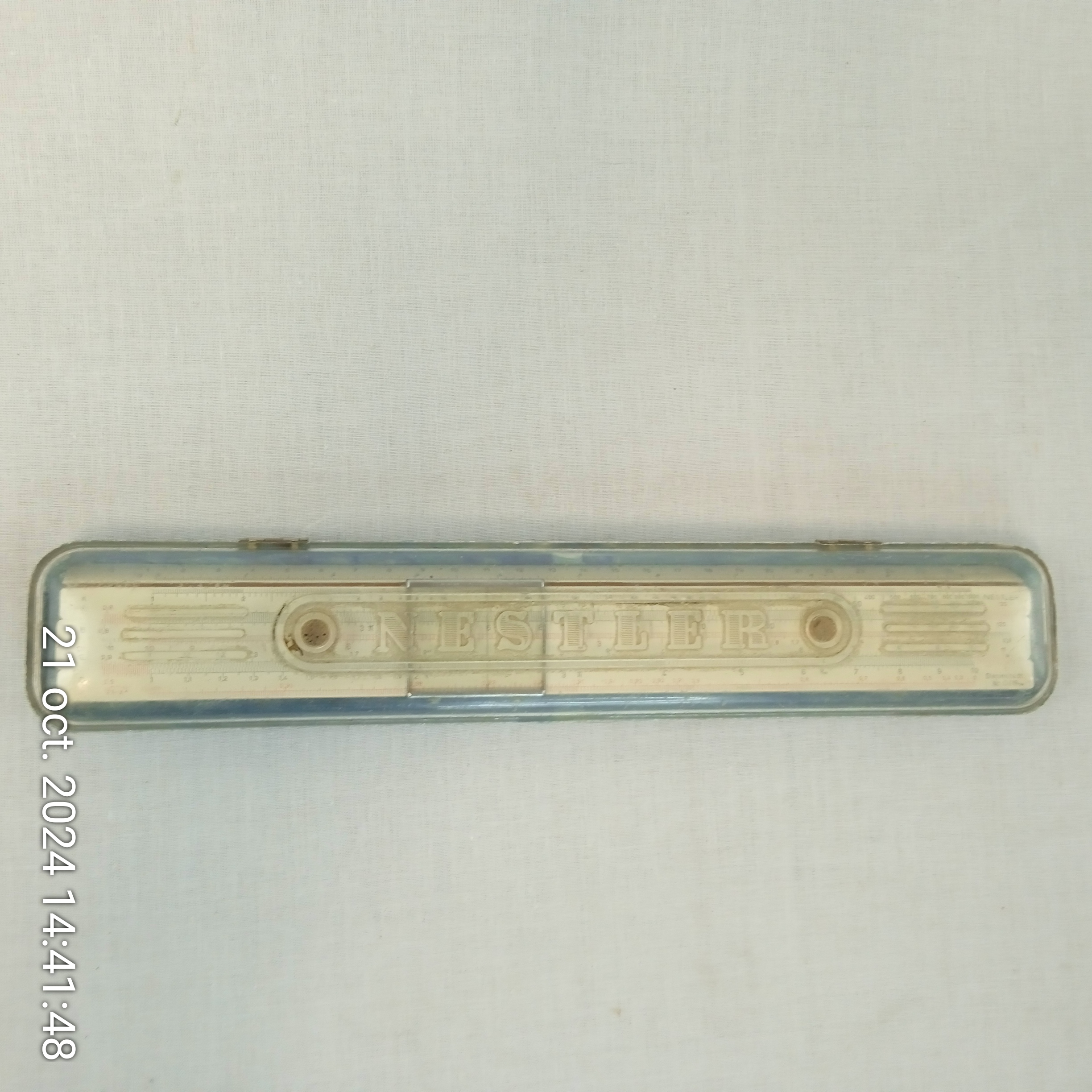 Ancienne règle à calculer NESTLER Darmstadt Nr 0210 avec son étui d'origine - Bon état - Photo 3