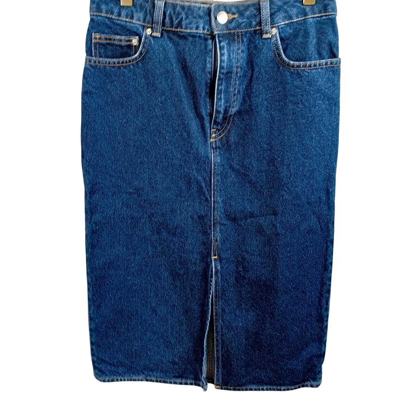 Jupe mi longue Jupe crayon en jean brut fente devant taille 36 - H&M - Modalova