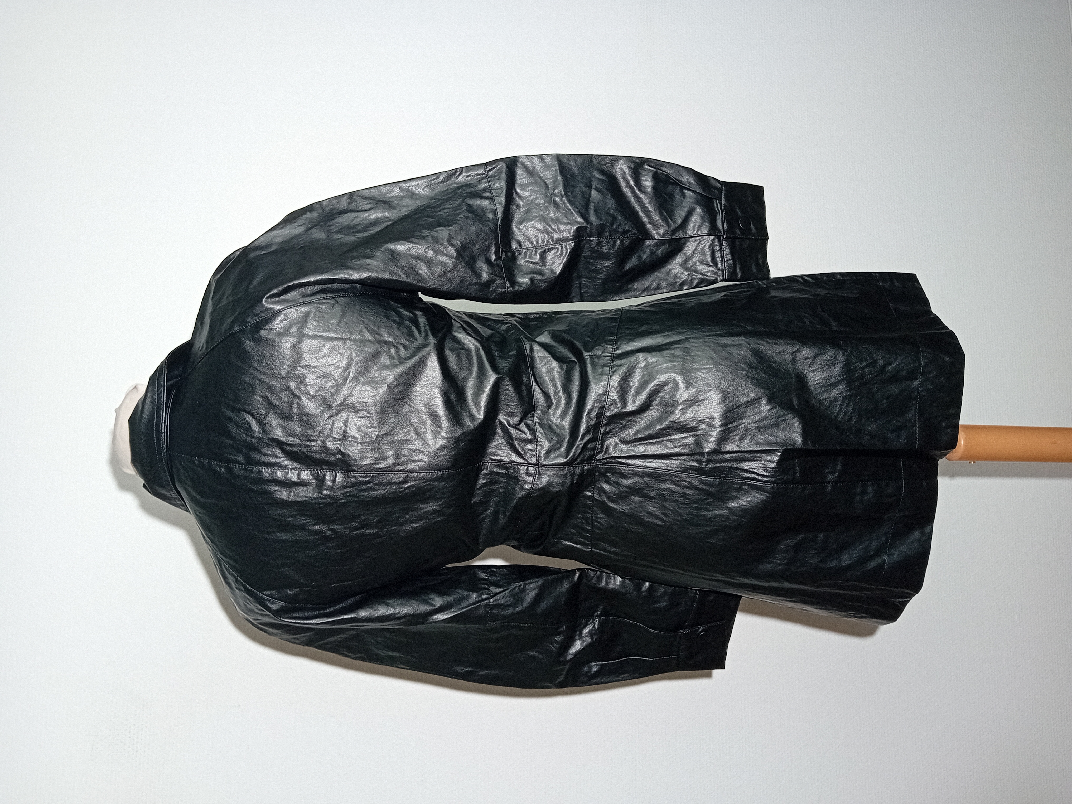 Voir photo 3 de Veste Chemise Simili Cuir Noire Zara Xs (T3858) Veste Chemise Simili Cuir Noire Zara Xs (T3858) - Vue 3 -