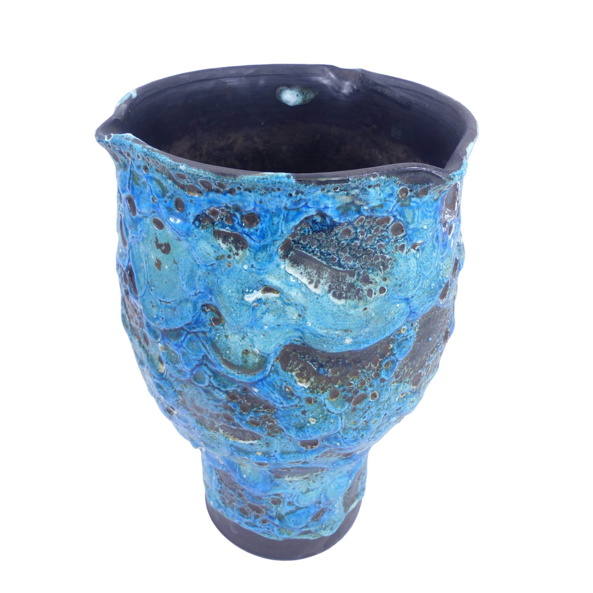 Acheter Grand vase céramique en émaux des glaciers - Dans le goût de l’Atelier du Cyclope Bon état - 19,00 € Grand vase céramique en émaux des glaciers - Dans le goût de l’Atelier du Cyclope Bon état - reconditionné disponible sur Label Emmaüs
