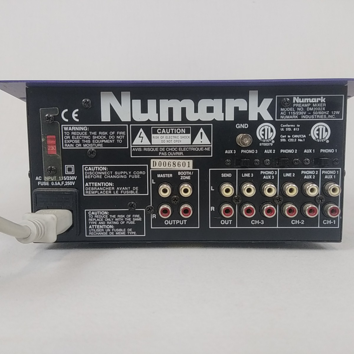 Console DJ 3 voies - Numark - DM2002X PRO MASTER MIX - Très bon état - Photo 3