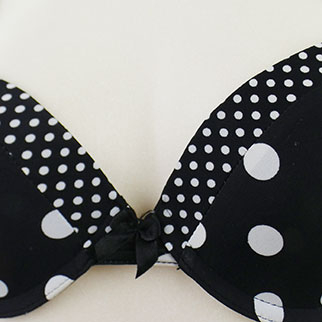 Soutien -gorge avec armatures noir à pois blancs - Femme -Taille 90B - Photo 2