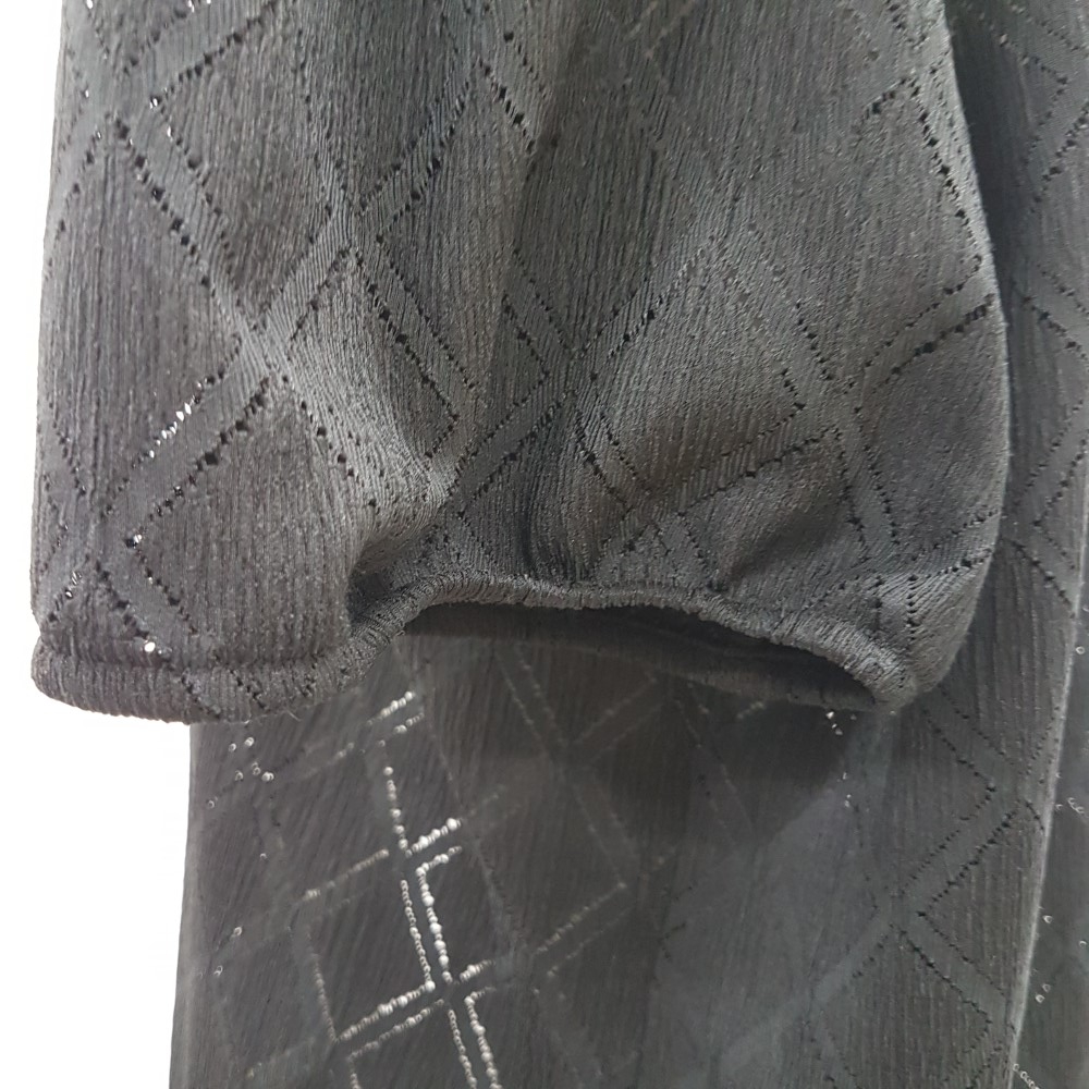 Blouse noire à losanges ajourés - GRAIN DE MALICE - Taille XL - Photo 7