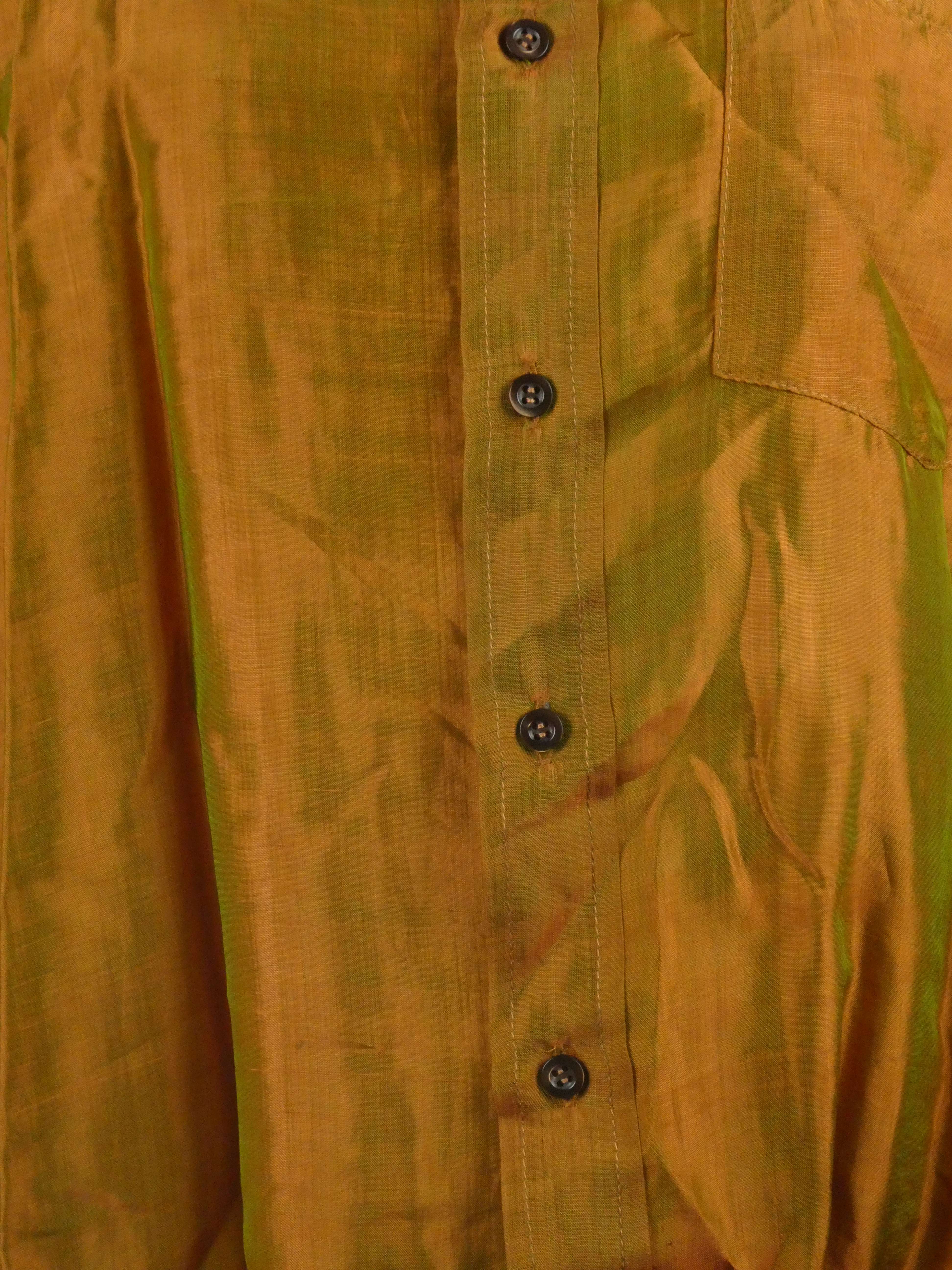 Sytan chemise manches longues encolure mao effet irisé - Taille XL - Photo 14