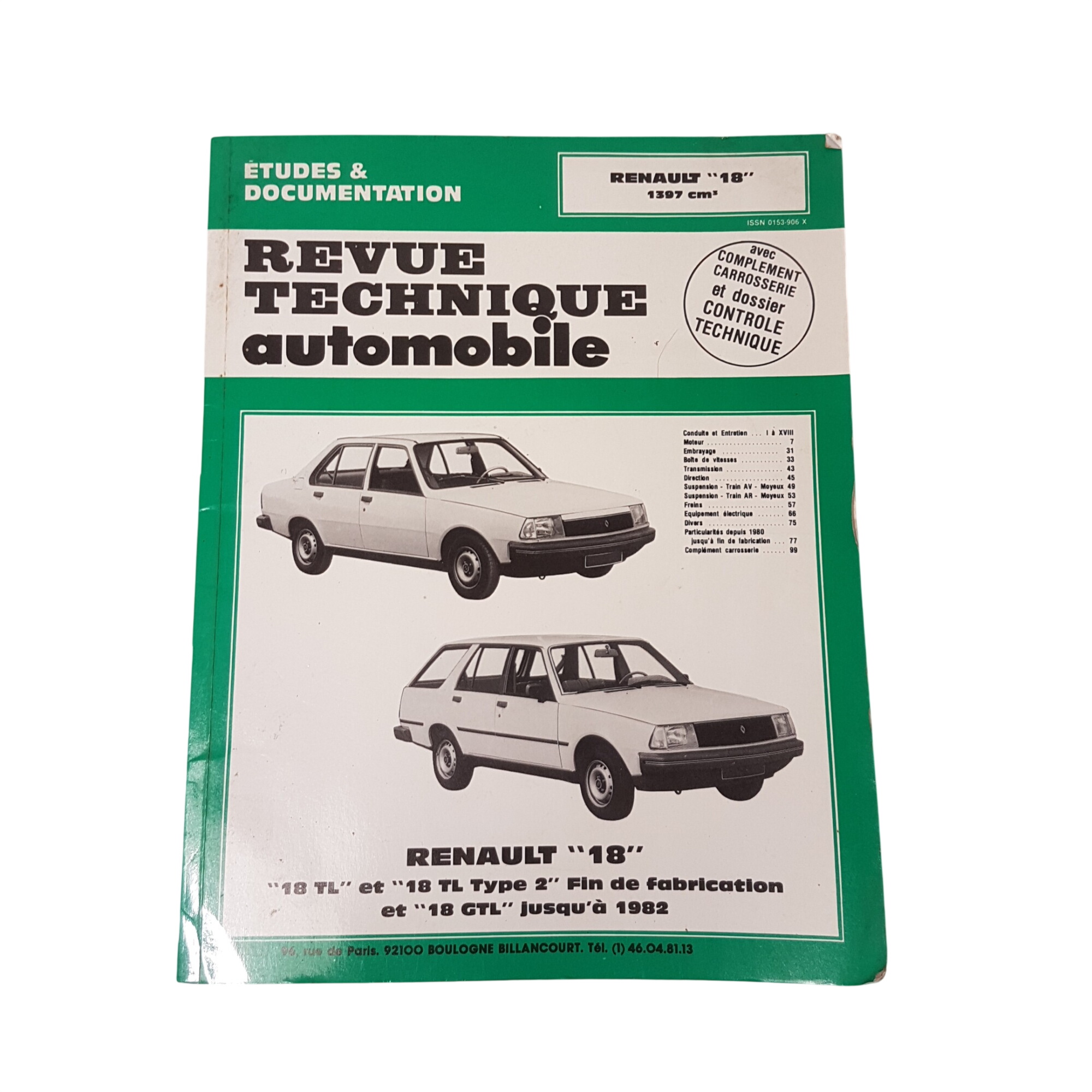 Acheter Revue technique Renault 18 années 80 État correct - 14,00 € Revue technique Renault 18 années 80 État correct - reconditionné disponible sur Label Emmaüs