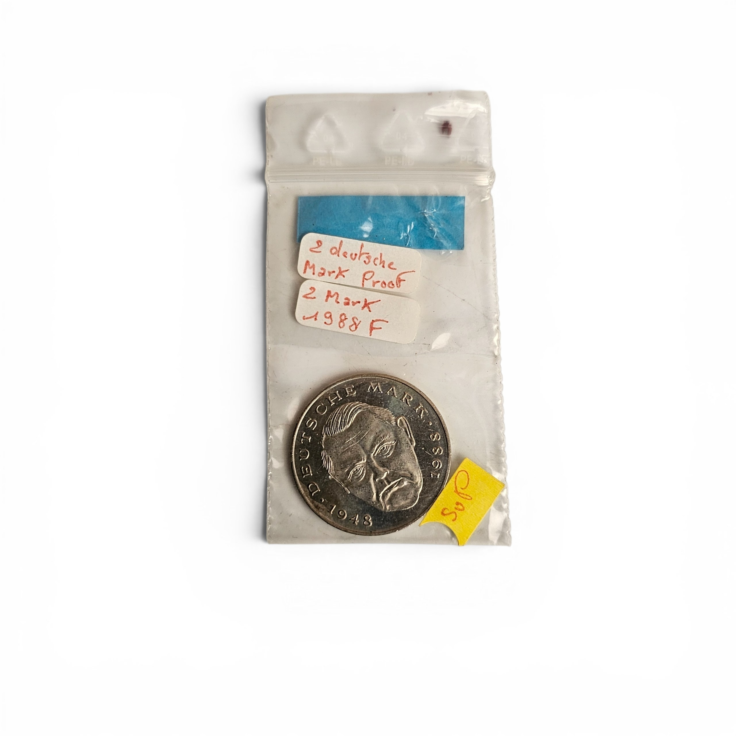 Monnaie 2 Mark 1988 F2. (Ludwig Erhard) Collectionneur  - Vue 5 - 