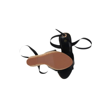 Sandales noires à talons compensés 14 cm - Femme - Taille 38 - Photo 2