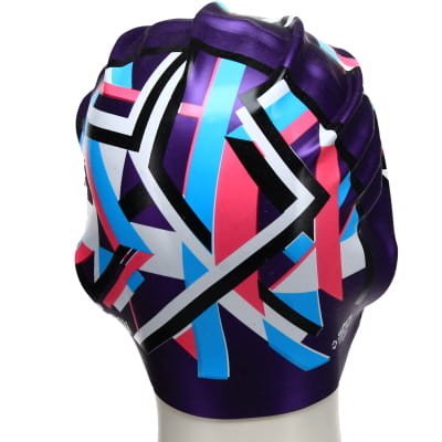 Bonnet de bain violet imprimé - Fille - Nabaiji - taille 44cm - Photo 2