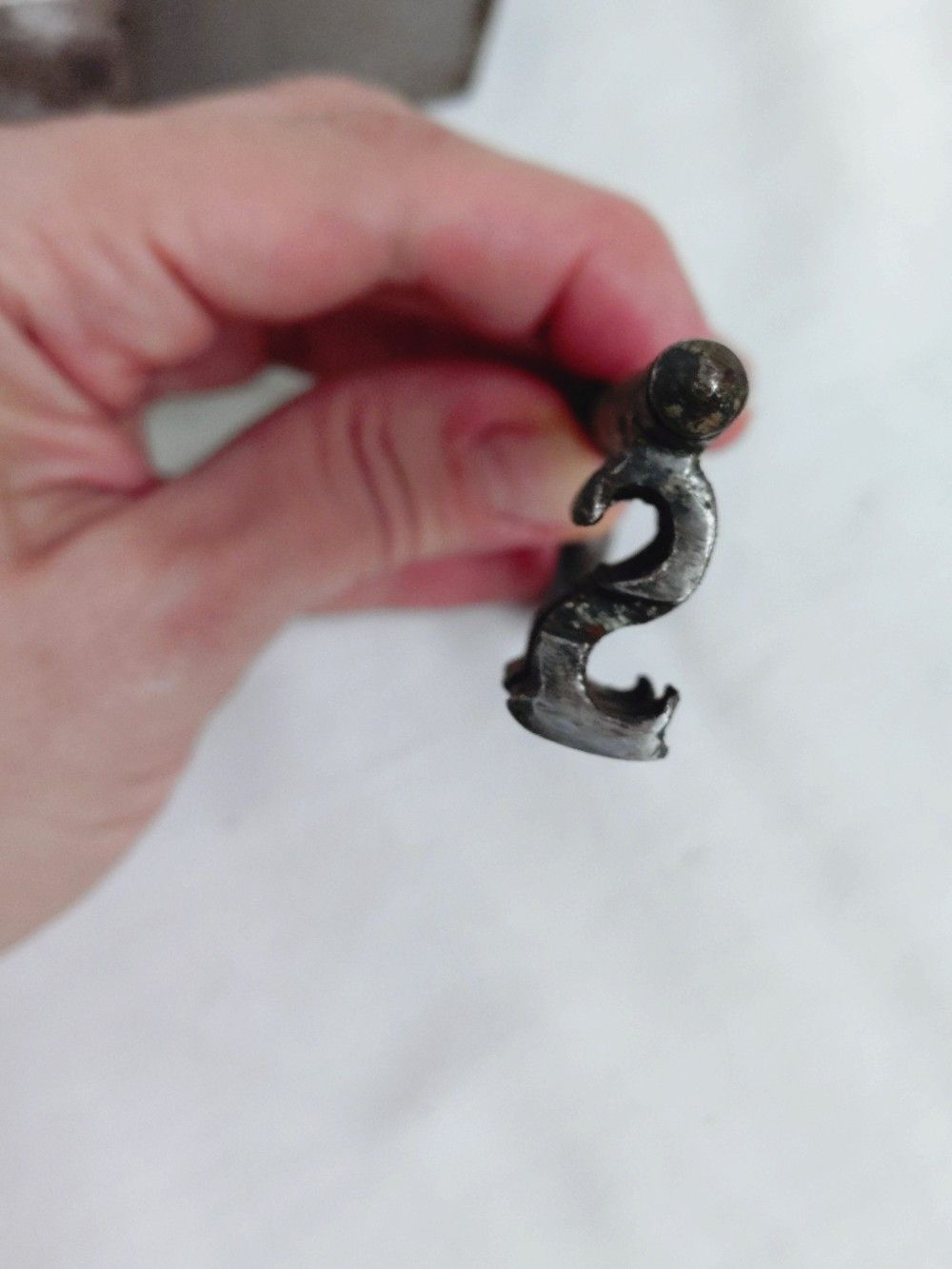 Ancienne serrure de porte d'entrée en fer forgé 18ème - Photo 13
