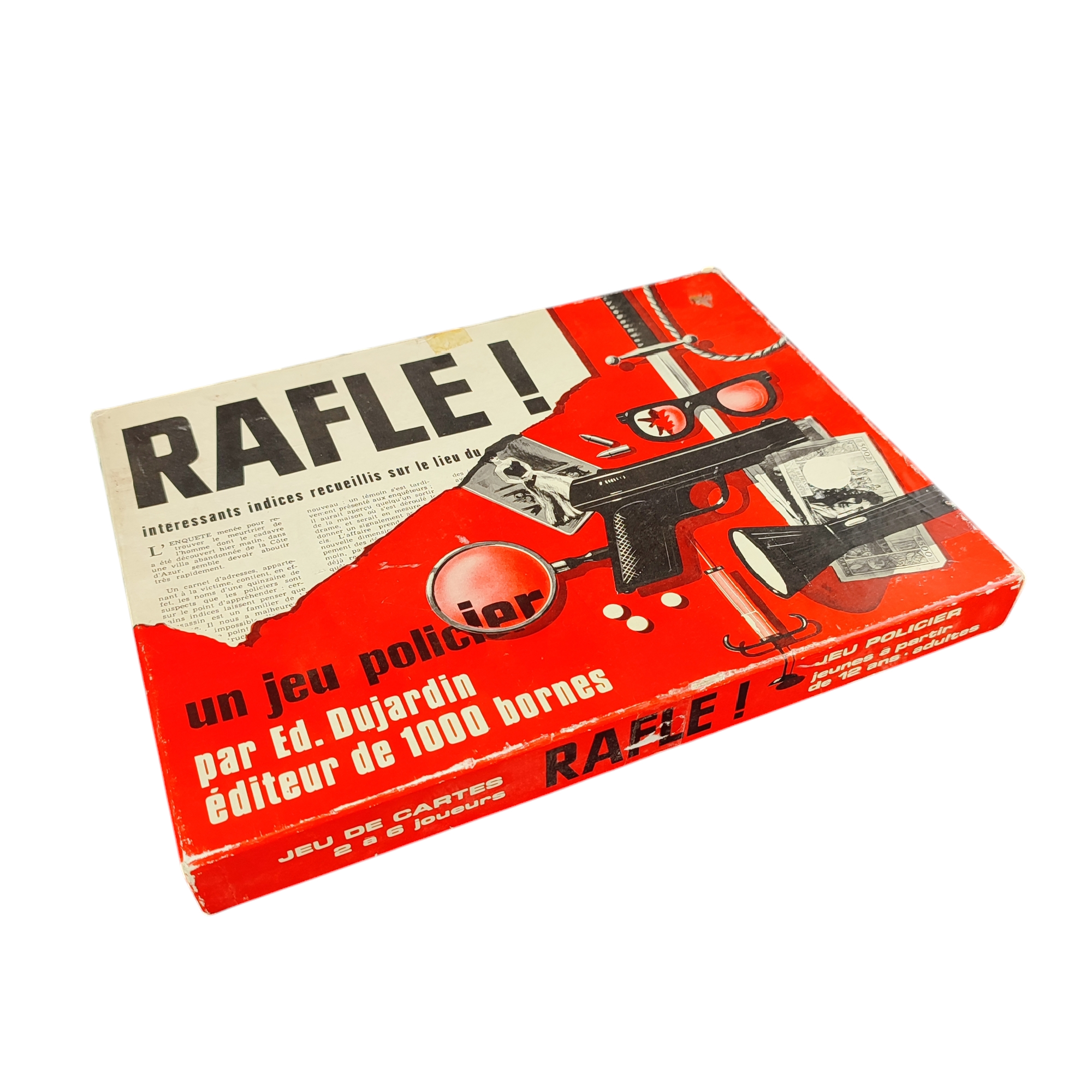 Ancien jeu de cartes "RAFLE" - jeu d'enquêteur des années 1960 - État correct - Photo 2