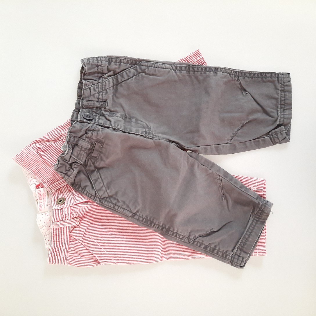 Acheter 2 pantalons coton bébé 6 mois Bout'chou Très bon état - 15,00 € 2 pantalons coton bébé 6 mois Bout'chou Très bon état - reconditionné disponible sur Label Emmaüs