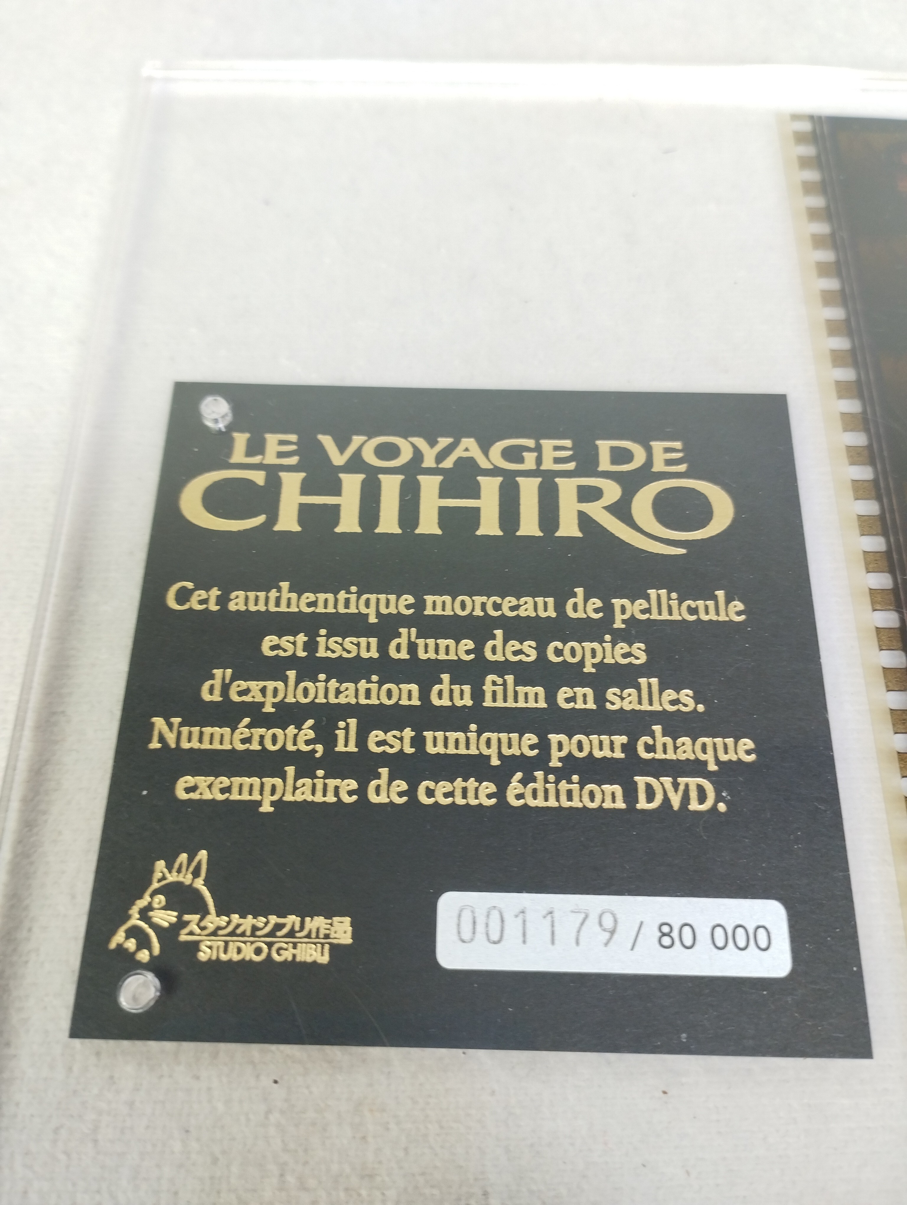 Voir photo 4 de Le Voyage de Chihiro : DVD Edition Limitée du Studio Ghibli avec un morceau de pellicule unique Le Voyage de Chihiro : DVD Edition Limitée du Studio Ghibli avec un morceau de pellicule unique État correct - Vue 4 -