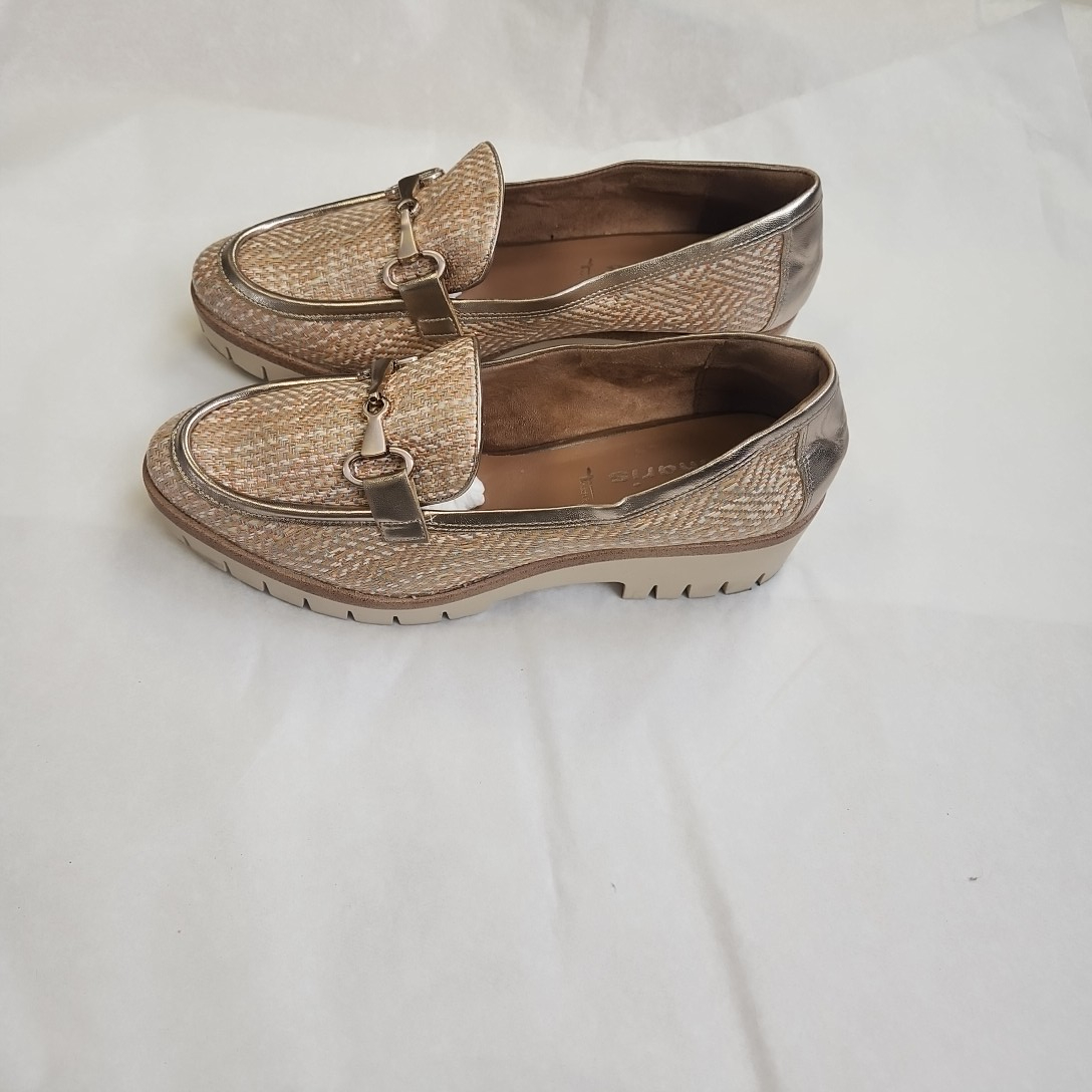 Tamaris - Chaussure femme marron en toile / cuir - pointure 42  - Vue 3 - 