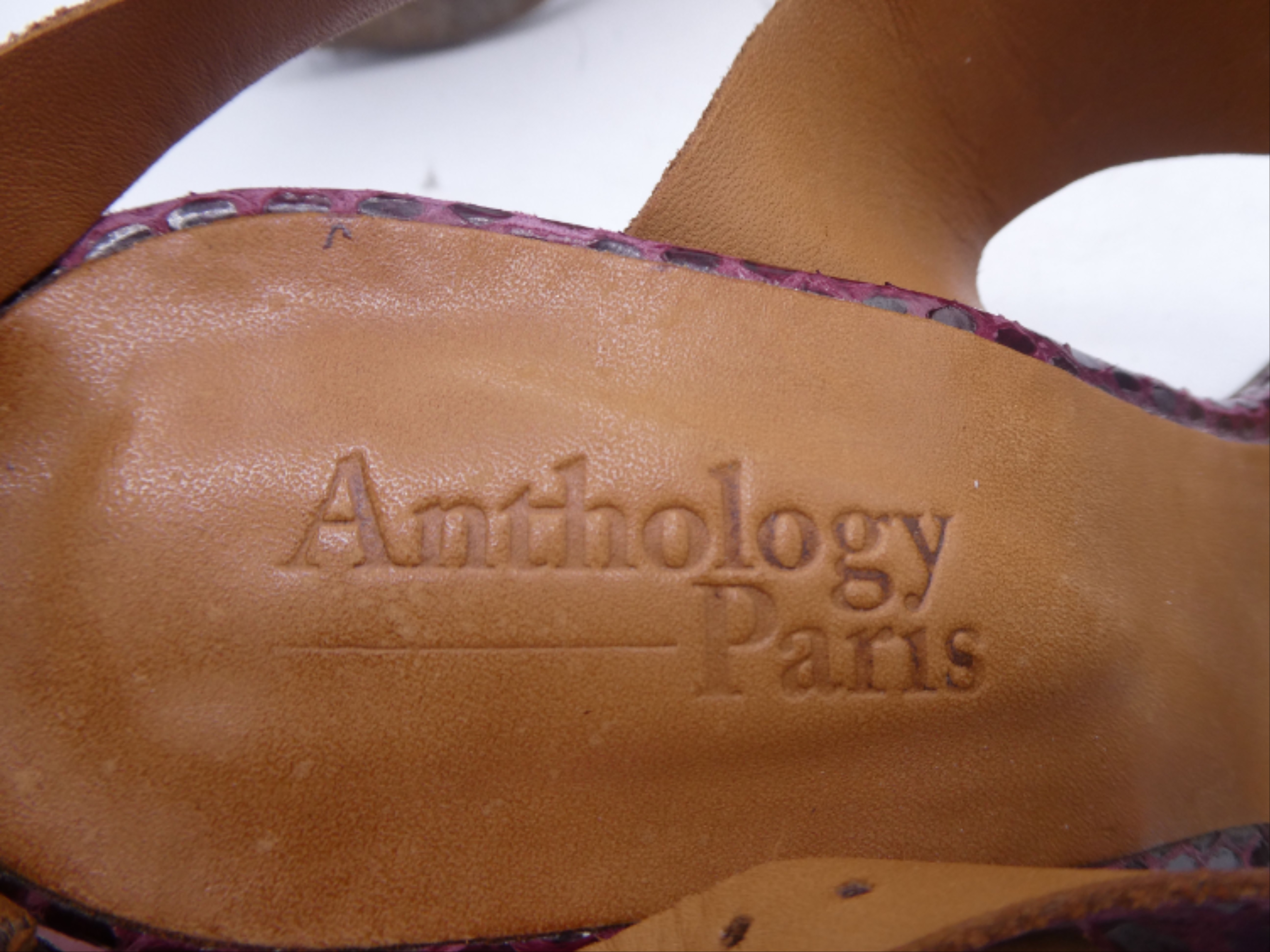Anthology Paris - Sandales rouge bordeaux - 40 - Photo 7