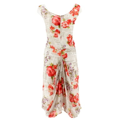 Robe écrue imprimée multicolore - Femme - Deco de vous à nous - Taille 2 - Photo 1