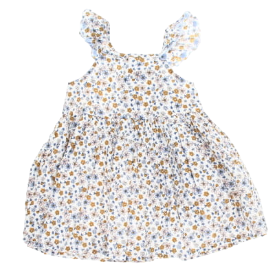 Robe blanche imprimée fleurs multicolores - bébé - Kiabi- Taille 6m - Photo 0