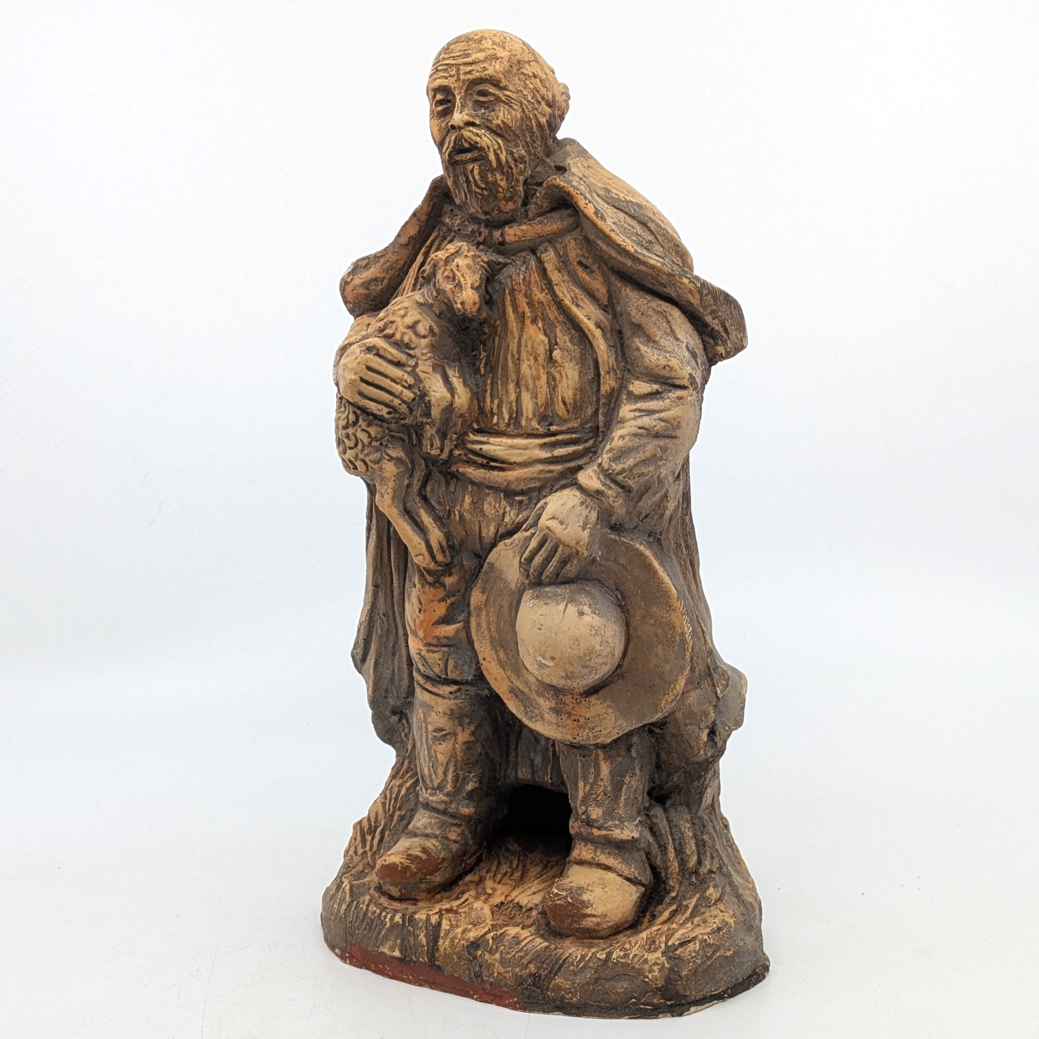 Couple de figurines paysannes vintage - Berger et femme avec moutons. - Photo 4