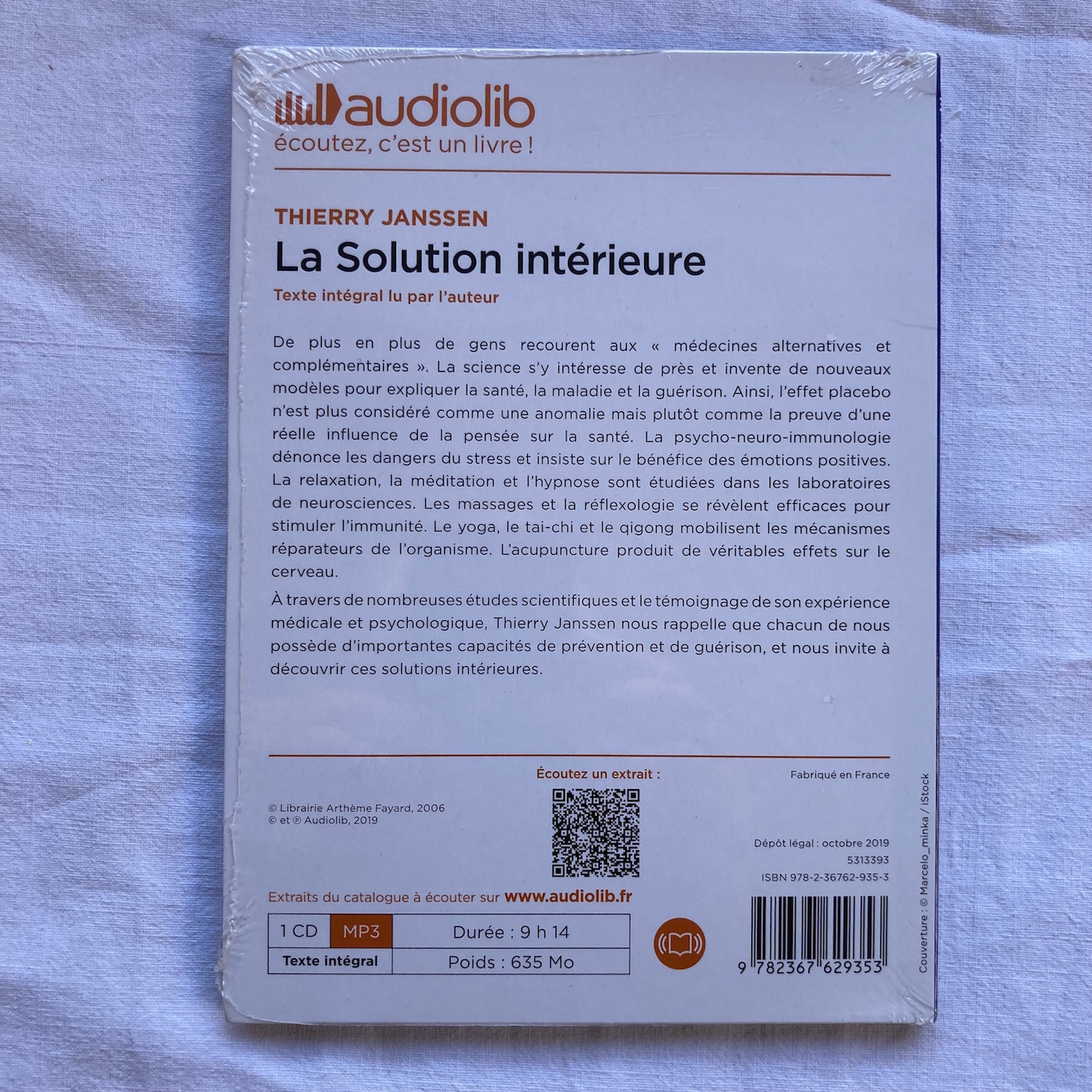 La Solution intérieure - Vers une nouvelle médecine du corps et de l'esprit - Livre audio 1 CD MP3 - Thierry Janssen - Photo 1