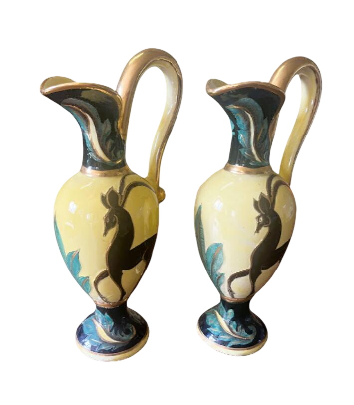 Paire de vase aiguière en céramique Vallauris Bon état -  reconditionné disponible sur Label Emmaüs