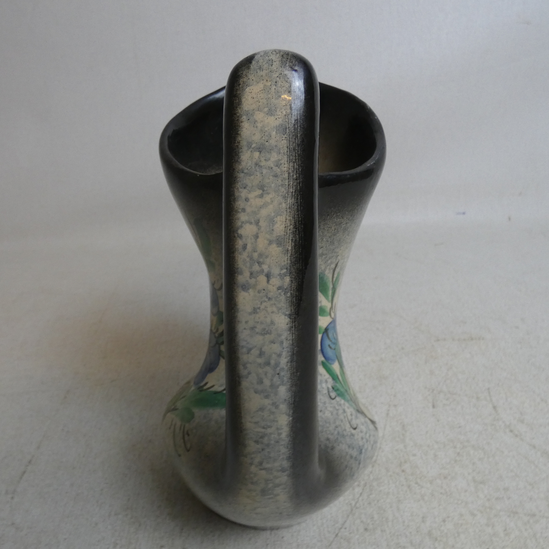 Vase 2 Anses Décor "Fleurs" 19x9x25 cm Bon état - Vue 2 - 